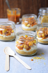 Caramel Apple Dessert, No Bake Cheesecake in a Jar