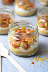Caramel Apple Dessert, No Bake Cheesecake in a Jar