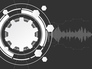 Obraz premium Abstract technological background. Vector illustration.