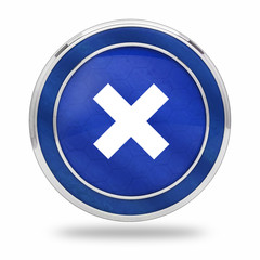 Obraz premium bouton fois croix bleu x