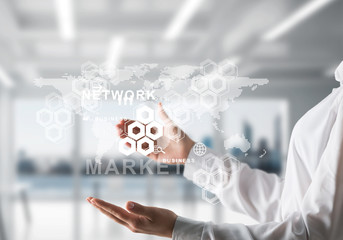 Modern technologies for successful business concept.