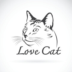 Vector of cute cat on white background. Pet, Animal.