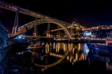 Porto night bridge