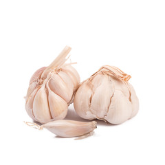 Isolated garlic. Raw garlic isolated on white background