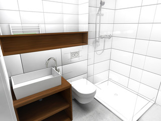 Handskizze Badezimmer