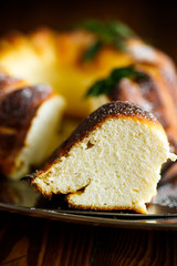 appetizing sweet cottage cheese casserole