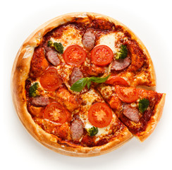 Pizza  on white background 