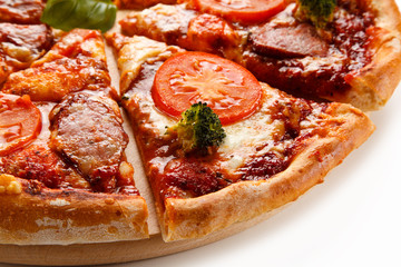 Pizza  on white background 