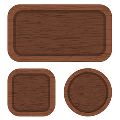 Brown Wood Banners. Clean Wooden Texture