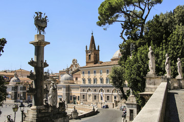 Fototapeta na wymiar Piazza del Popolo, Rome, Italy