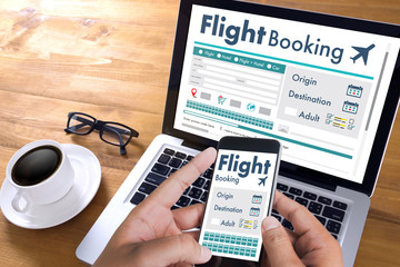 GO Flight Booking Air Online Ticket Book Concept