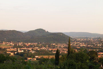Obraz premium panoramic view from Rosazzo Italy, landscape from the hill