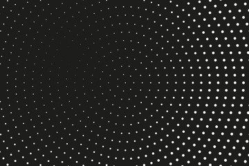 Abstract monochrome halftone pattern. Comic background. Dotted backdrop with circles, dots, point. 