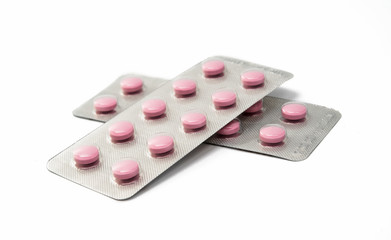 packing pills isolated
