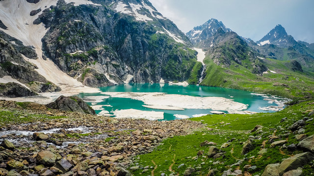 Beautiful mountain landscape of Sonamarg, Jammu and Kashmir state, India