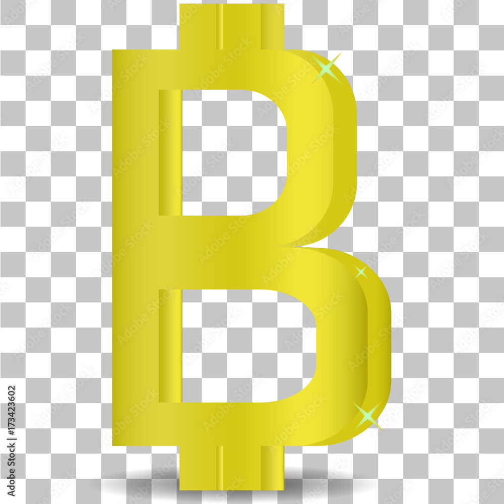 Aufkleber image of a crypt of a bitcoin on a transparent background