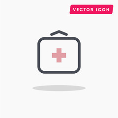 Obraz premium Medical bag vector icon