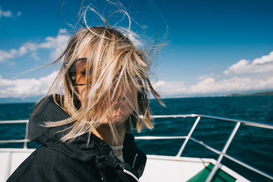 Hairstyle, Woman In Windy Weather