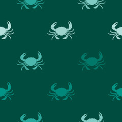 Seamless pattern with crabs for your design