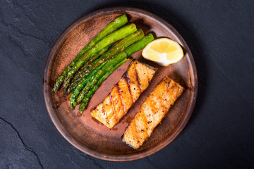 Fillet of grilled salmon