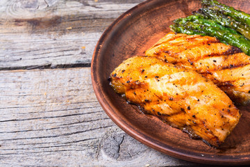 Fillet of grilled salmon