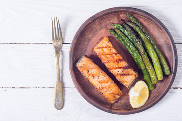 Fillet of grilled salmon