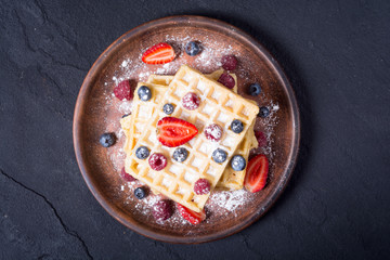 Homemade belgian waffles