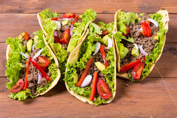 Traditional mexican tacos