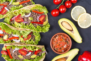 Traditional mexican tacos