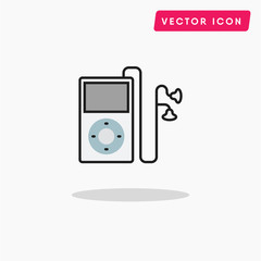 Music player vector icon