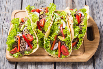 Traditional mexican tacos