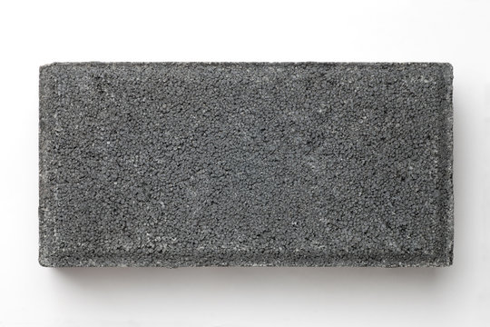 Fototapeta grey brick isolated on white background
