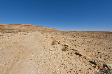 Fototapeta na wymiar Landscape of the desert in Israel