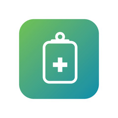 Medicine document vector icon