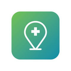Obraz premium Medical Location vector icon