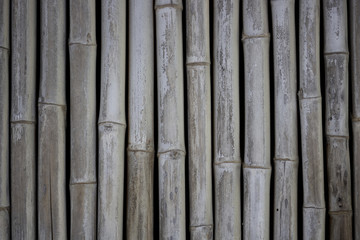brown old bamboo fence