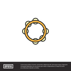 Naklejka premium tambourine vector icon