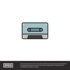 music tape vector icon