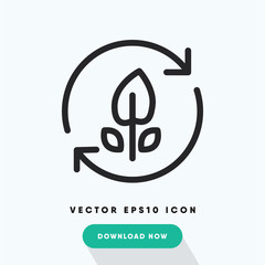 Ecology energy flower green nature plant power tree icon