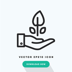 Ecology energy flower green nature plant power tree icon