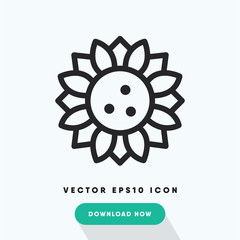 Sunflower vector icon