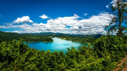 Fototapeta na wymiar Lake from hiil top Croatia