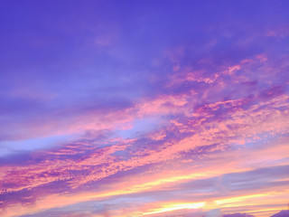 Beautiful  sun rays  of sunset  and with colorful of  sky background