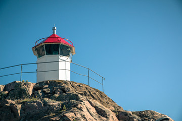 Lighthouse with bright blue sky