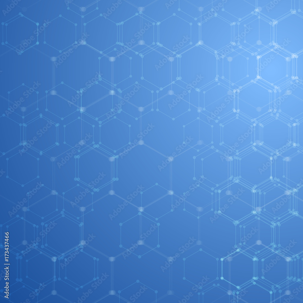 Aufkleber geometric pattern with hexagons. abstract technology concept background. vector illustration