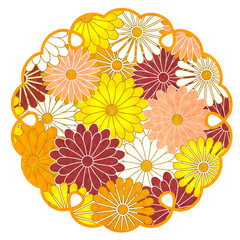 菊　年賀状　花　アイコン