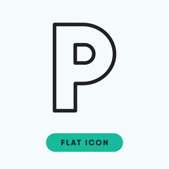 Parking vector icon