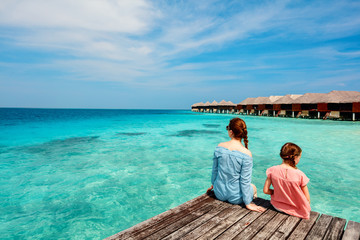 Mother and daughter on vacation