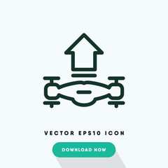 Drone departure vector icon