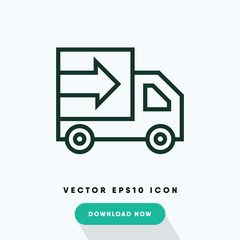 Cargo car vector icon
